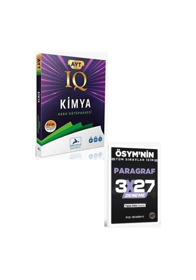 2027 Paraf 2027 Ayt Kimya Iq Soru Kütüphanesi+ Evp Akademi Paragraf
