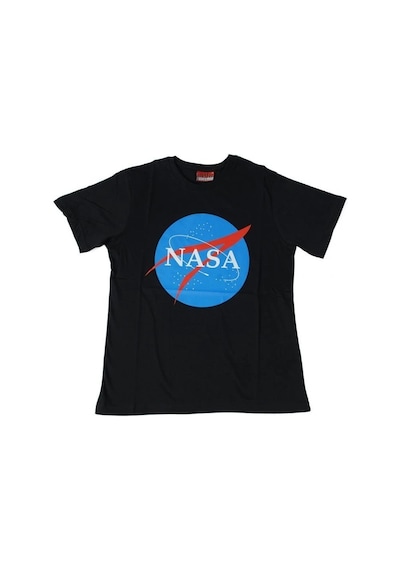 Nasa Logo Tişört Siyah Çok Renkli
