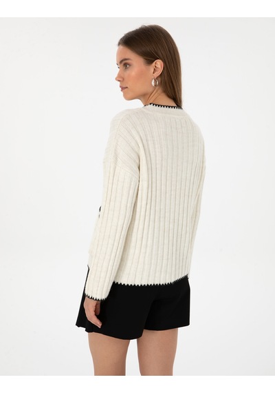 Pierre Cardin Kadın Ekru Kazak /triko 50310935-vr019 Ekru