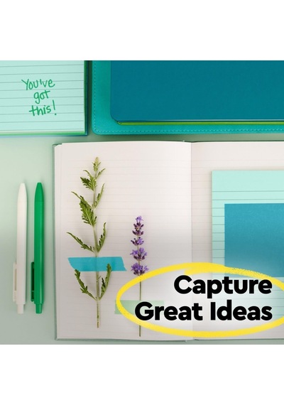Post-it Süper Yapışkan%100 Geri Dönüştürülmüş Açılır Notlar, Oasis Koleksiyonu, 3 İnç X 3 İnç, 70 Yaprak,