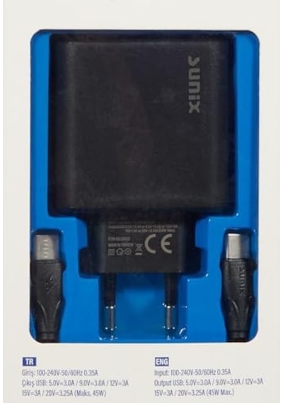 S-50 Usb-c Type-c Şarj Aleti Set, Siyah