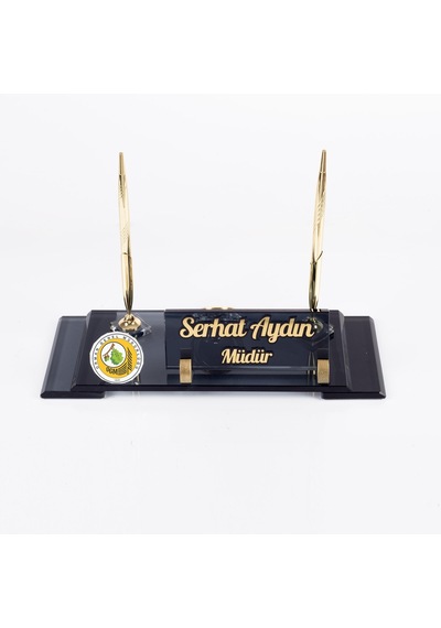Kristal Kurumlara Özel Logo Baskılı Masaüstü İsimliği
