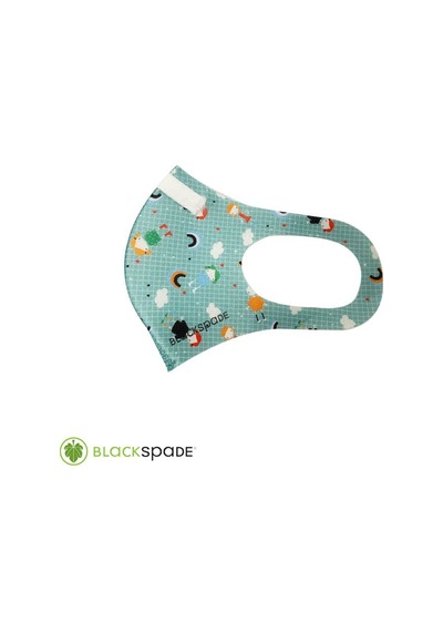 BLACKSPADE Çocuk Koruyucu Maske Mutlu Desen S1