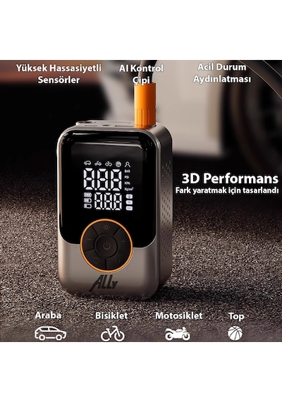 Ally St-221d Pro Akıllı Hava Kompresörü Araç Kablosuz Hava Pompası