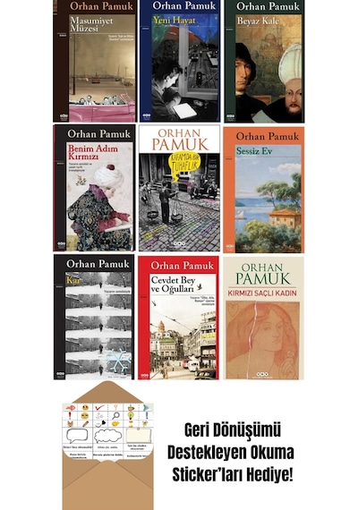 Orhan Pamuk Seti 9 Kitap + Okuma Sticker'ları