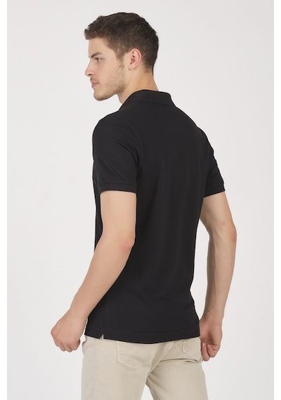 Classıc Pamuk Regular Comfort Erkek Polo Yaka Tişört Siyah