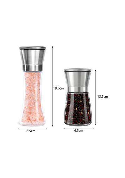 3 Adet Tuz Ve Karabiber Değirmeni Seti, 200 Ml Manuel Baharat Değirmeni, Ayarlanabilir Öğütücü, Paslanmaz Çelik Diğer