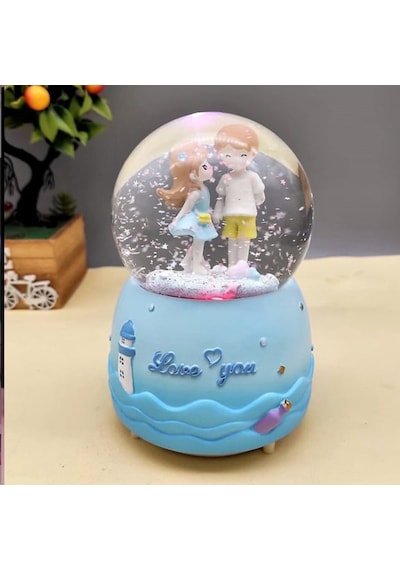 Eyfel Temalı Kız Işıklı Müzikli Orta Boy Kar Küresi 90204604