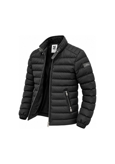 Tiger Force Slim Fit Erkek Şişme Dolum Mont 7819 Siyah
