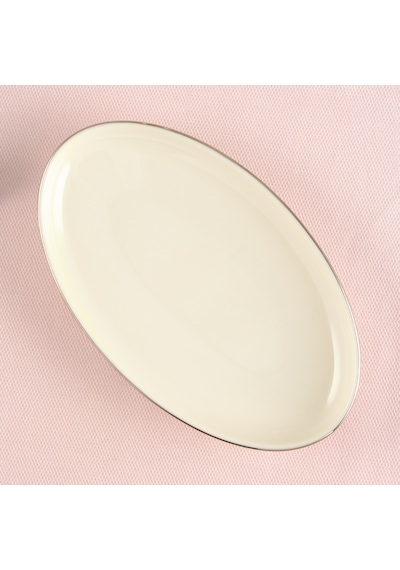Aryıldız Hazel Platin Kayık Tabak 20 Cm Renkli