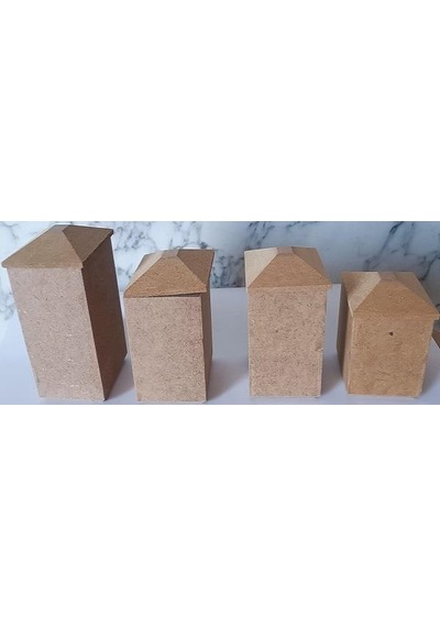 Hobi Adn Dekoratif Ve Kullanım Baharatlık Set Ahşap Mdf Ham Cnc Kesim El Yapım Ahşap
