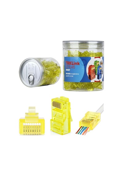Trklink Ez Rj45 Rj45 Konnektör Sarı 100 'lü Paket