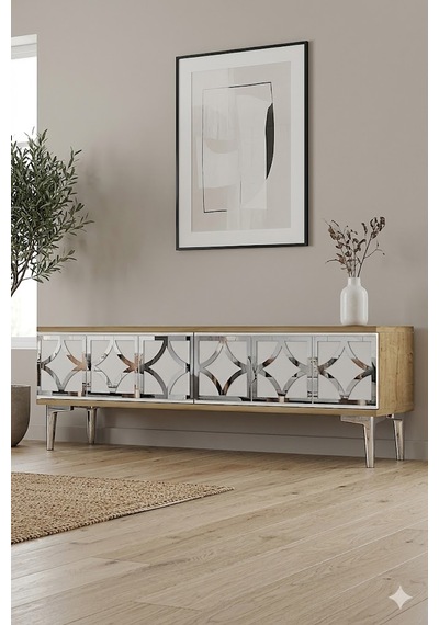 Tsa1237dbs Lem Tv Sehpası Safirmeşe-beyaz-silver 120cm
