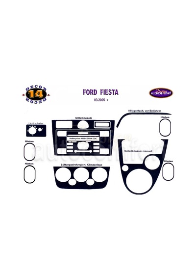 Ford Fiesta Konsol/Maun Kaplama 2005+ 14.Prç (522947674)
