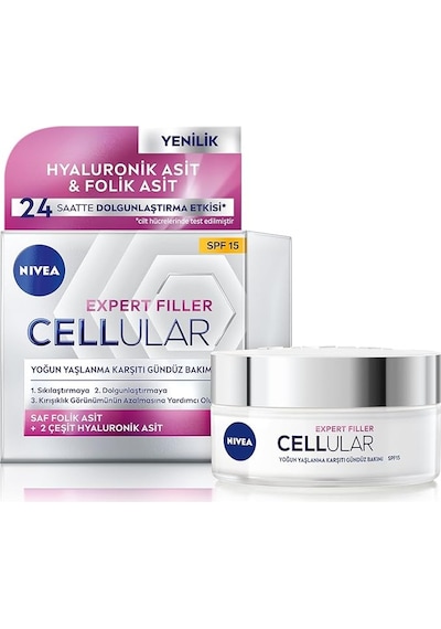 Nıvea Cellular Expert Filler Yoğun Yaşlanma Karşıtı Gündüz Kremi Spf15 50 Ml