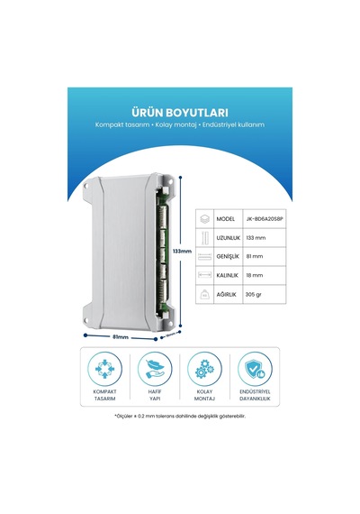 Jk Smart Bms Akıllı Batarya Yönetim Sistemi 8 20s 150a 0.6a Aktif Balans Jk-bd6a20s8p