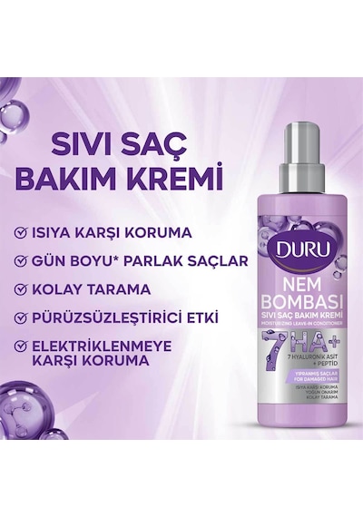 Duru Nem Bombası Yoğun Onarım Sıvı Saç Bakım Kremi 200 Ml