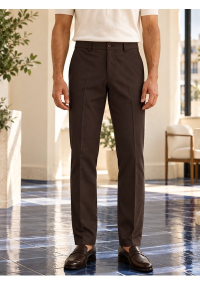 Danger Erkek Comfort Fit Dokulu Chino Pantolon Kahverengi 0173dngr