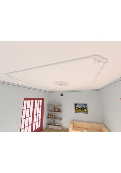 Motifpiyer Dekoratif Tavan Çitası-210-Köşeli-56x90- Orta Göbek