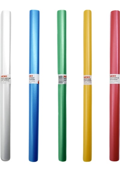 Noki 40 CM x 2 M Rulo Kaplık Defter Kabı 5 Renk Set