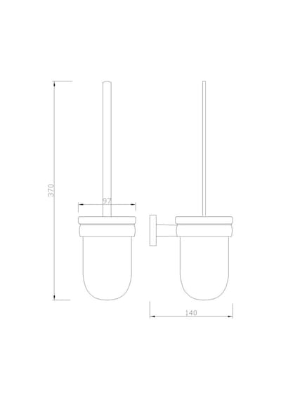 Eva Banyo Fontana Fc-30104 Krom Tuvalet Fırçalığı