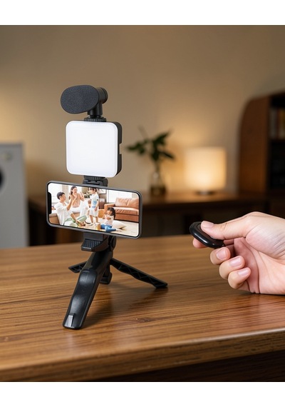 Telefon Tutucu Led Işıklı Kumandalı Mikrofon Model Diğer