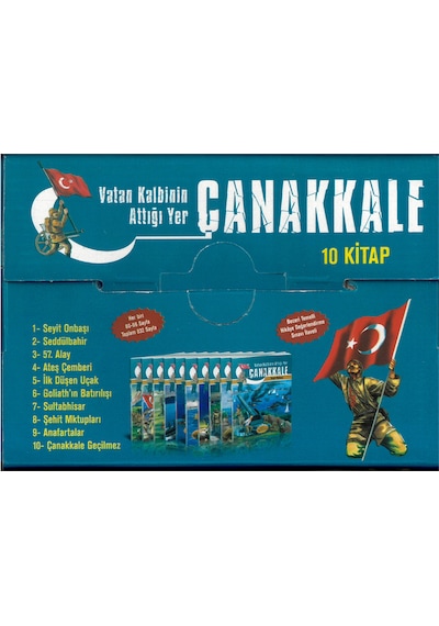Vatan Kalbinin Attığı Yer Çanakkale (10 Kitap) Set (4 5.Sınıflar)