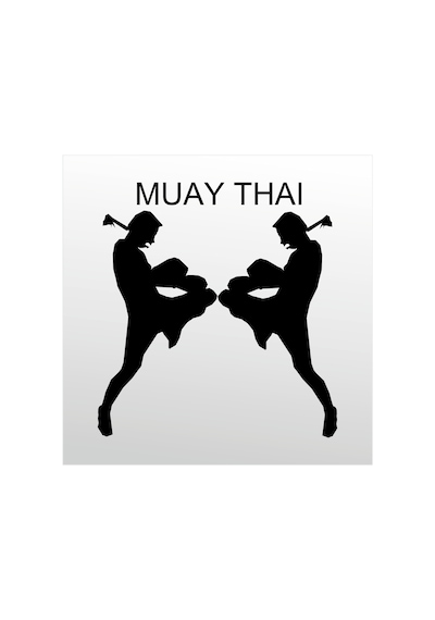 Folyo Sticker Muay Thai 70cm Uzunluk Siyah