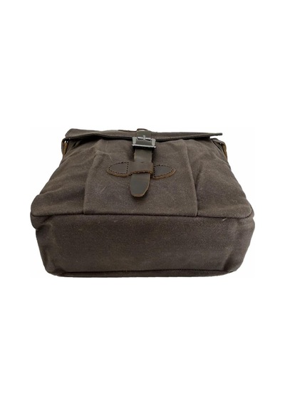 Ççs 31487 Mumlanmış Kanvas Retro Omuz Çantası Kahve Kahverengi