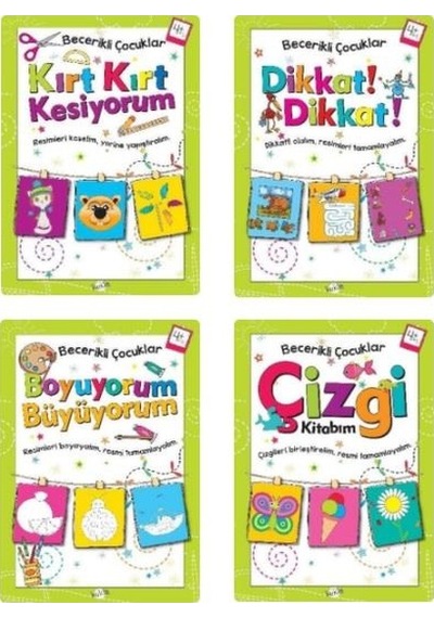 Kukla Becerikli Çocuklar Etkinlik Seti 4+ Yaş 4 Kitap