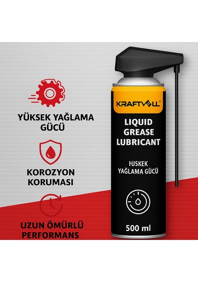 Kraftvoll 17042013 Sıvı Gres Yağlayıcı 300 ML Universal Tüm Ağır Vasıta Binek Araç ve Endüstriyel Mekanizmalar ile Uyumlu Kraftvoll 17042013 Sıvı Gres Yağlayıcı 300 ML Universal Tüm Ağır Vasıta Binek Araç ve Endüstriyel Mekanizmalar ile Uyumlu