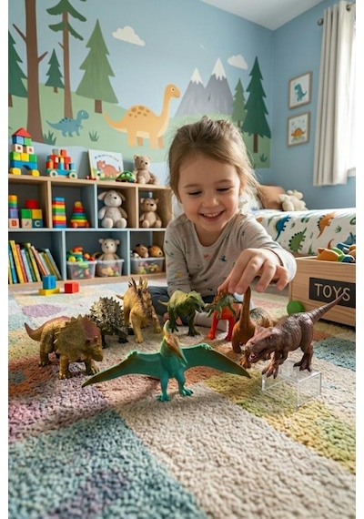 8 Parçalı Mini Dinozor Dünyası: Antik Koleksiyonluk Dekoratif Mini Oyuncak Dinazor Figür Seti Hayvan Figürü