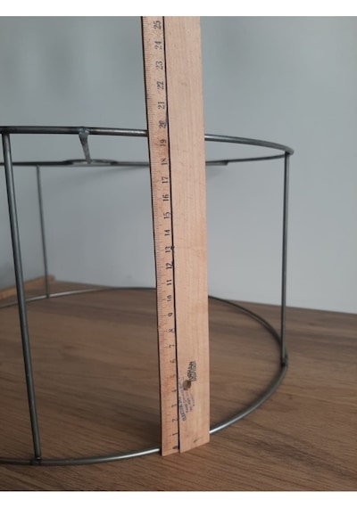 Abajur Ve Lambader Teli Çemberi 40 Cm Çap 20 Cm Yükseklik Büyük Boy Ham