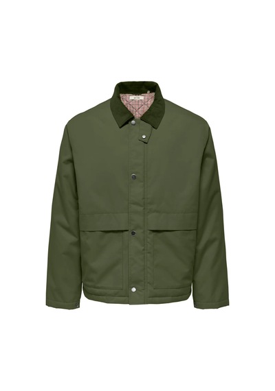 Only & Sons Kosmo Kadife Yaka Erkek Yeşil Ceket - 22034856-on Yeşil