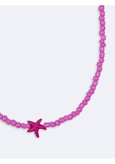 Pembe Boncuklu Kolye 35876689