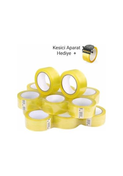 Koli Bandı 6 Adet 45mmx100mt Kesici Aparat Hediyeli Koli Bandı 6 Adet 45mmx100mt Kesici Aparat Hediyeli
