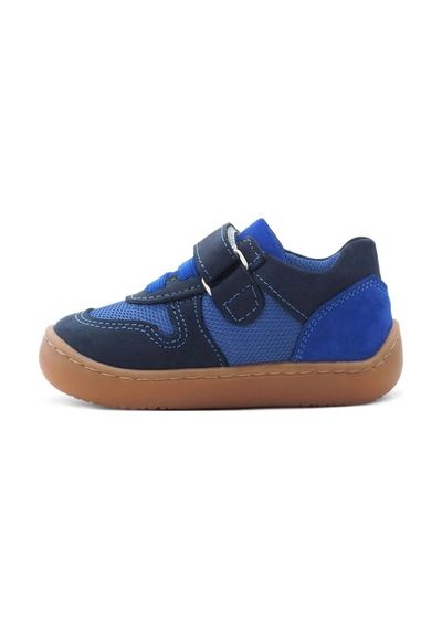 Rakerplus Bob Hakiki Deri Lacivert Mavi Barefoot Cırtlı Lastikli Bebek Sneaker Ayakkabı Lacivert