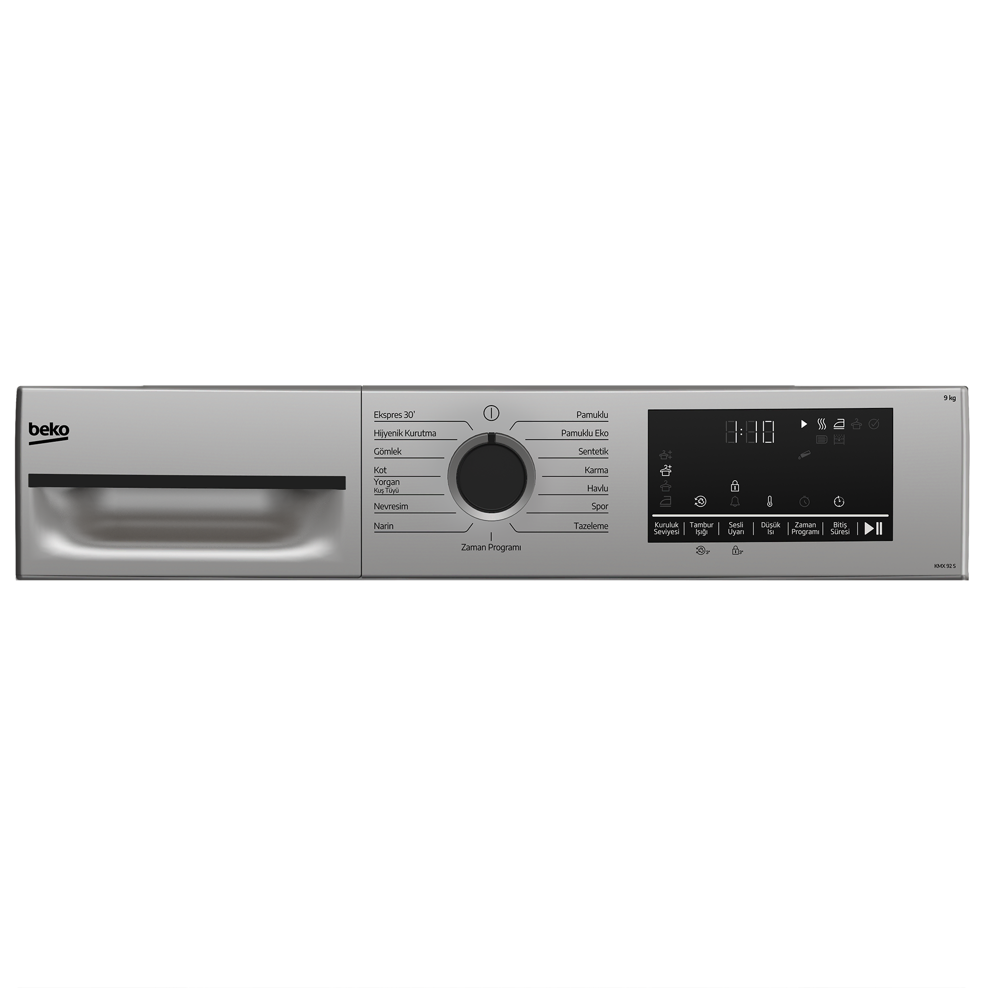 Beko KMX 92 S 9 KG Isı pompalı Çamaşır Kurutma Makinesi Gümüş