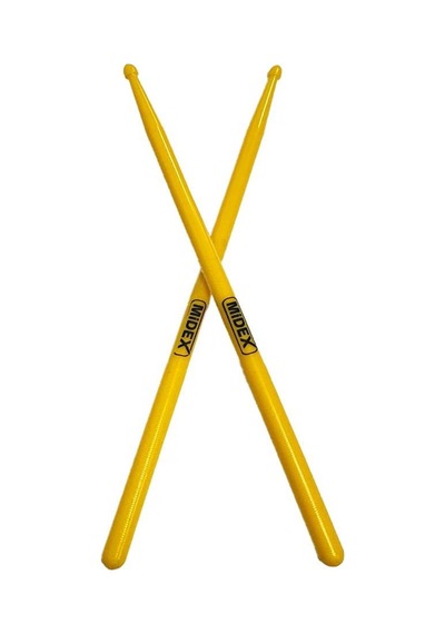 Midex Gfk-801yl 5a Bateri Baget Kırılmaz Polyemid Sarı Renk Davul Bageti 5a Drumsticks