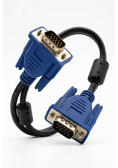Gabble 3+2 Lux Kalın Vga Kablosu Monitör Projeksiyon Ve Güvenlik Dvr Görüntü Kablosu Siyah