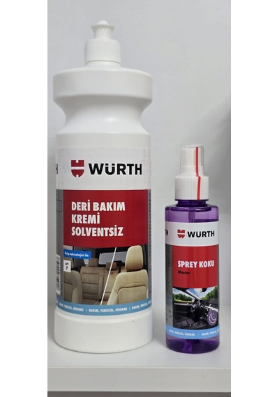 Würth Deri Bakım Kremi 1lt Solventsiz + Würth Araç Kokusu Moon 1