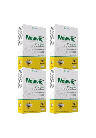 Newvit Probiyotik Kapsül 4 x 30 Kapsül