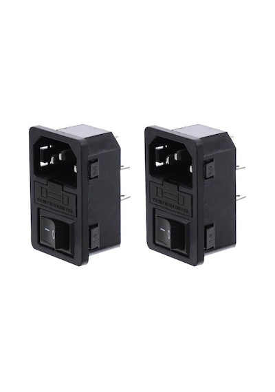Koodmax 220v / 110v 10a Ac Power Güç Kaynağı Konnektörü - Erkek - Sigortalı - Anahtarlı