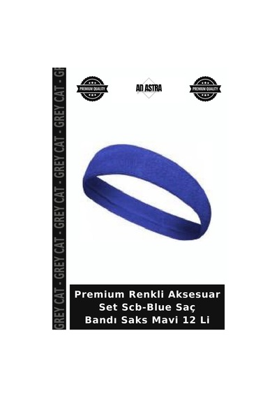 Premium Renkli Aksesuar Set Scb-blue Saç Bandı Saks Mavi 12 Li