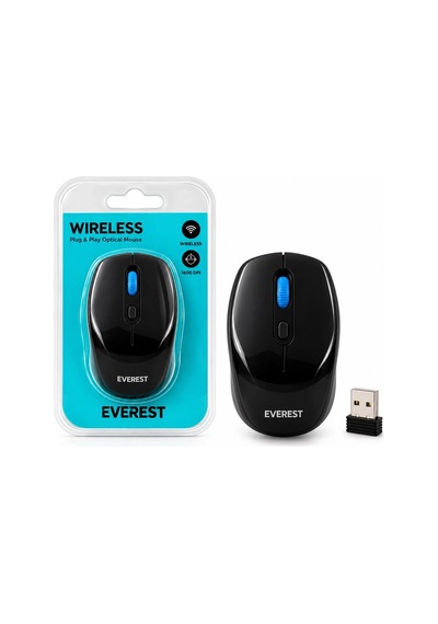 Wıreless - Kablosuz Siyah - Lacivert Usb Optical Mouse Vakum Ambalaj 1600dpı Pilli 1aa Smw-87 546 Standart
