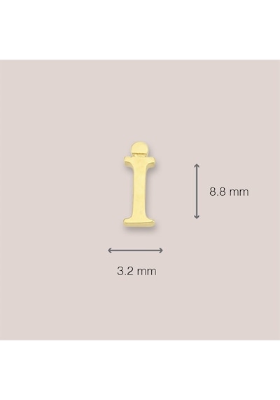 Goldkupe 14 Ayar Altın İ Harf Küpe 0,37 Gr-1367