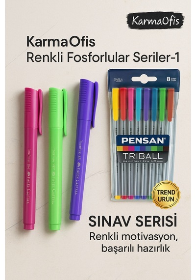 Ders Çalışmayı Sevenler Serisi-1 Çok Renkli