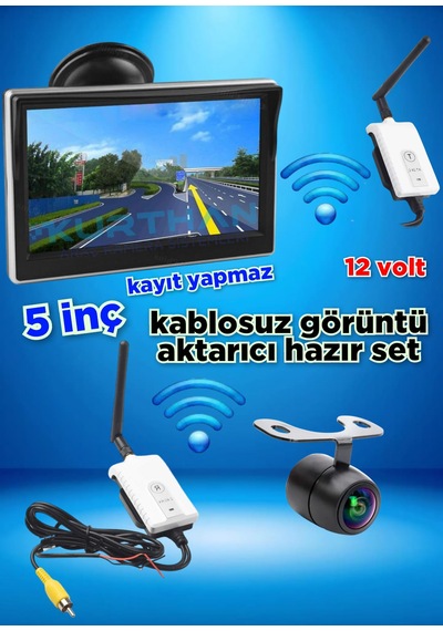 5 İnç Monitör Kablosuz Görüntü Aktarıcı Kit Kelebek Kamera Seti