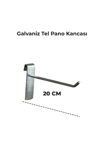 Tel Pano Kancası 20 Cm Raf Askısı Raf Kancası Mağaza Düzenleme 450 Adet