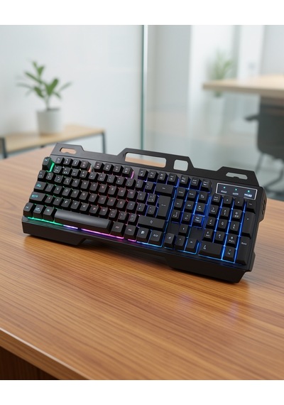 Rgb Aydınlatmalı Klavye Mouse Seti Usb 1-1 Xuczzzpg8018klavye-1-1